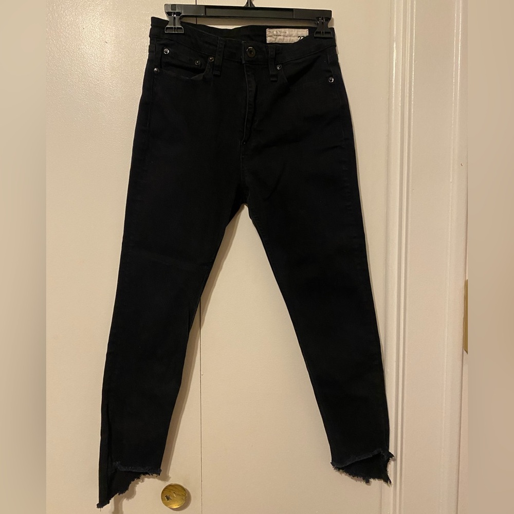 NWOT Rag & Bone Nina High Rise Raw Hem Slim Jeans 27
